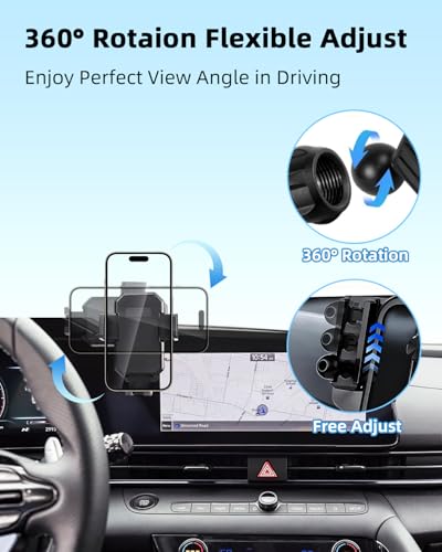 PZK Car Phone Holder for Hyundai Elantra 2021-2026 8-Inch/10.25-Inch Screen - color: Auto Lock, size: No Extension Rod