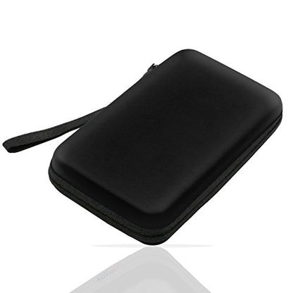 ADVcer 3DS Case, EVA Waterproof Hard Shield Protective Carrying Case with Detachable Hand Wrist Strap Compatible with Nintendo New 3DS, 3DS, 2DS XL or DSi, DS Lite, Black - color: Black