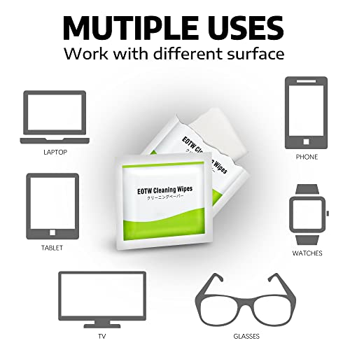Screen Wipes Individually Wrapped, EOTW Pre-moistened Computer Phone Lens Cleaning Wipes for iPhone iPad Tablet PC Computer LED Screen, Pack of 60 - size: 60 Count (Pack of 1)