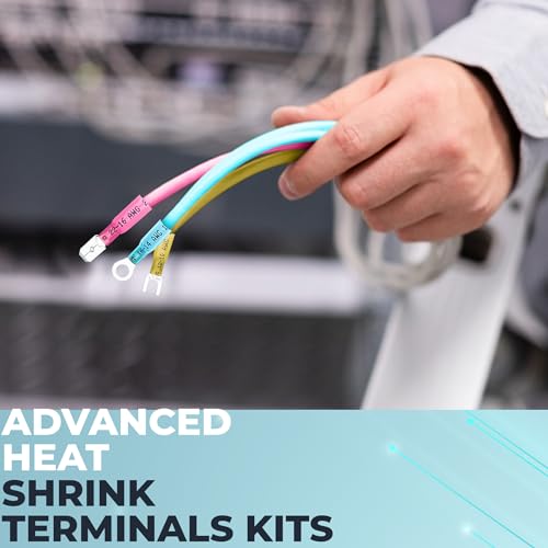 300PCS Waterproof Heat Shrink Wire Connector Kit – Copper Crimp Terminals with Butt, Ring, Fork, Spade & Quick Disconnect, AWG 22-10, for Marine, Automotive, Boat & ATV Wiring