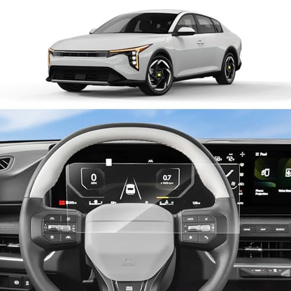 SKTU Upgrade 2Pcs for 2025 2026 Kia K4 Accessories Screen Protector for 2025+ Kia K4 (EX/GT-Line/GT-Line Turbo)/ 2026+ Kia K4 Hatchback 12.3 Inch Instrument Cluster Screen [Ultra HD, Anti-Glare&Scratch] Kia K4 2025 2026 Accessories Nano Screen Protective