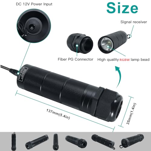 AKEPO 6W Fiber Optic Engine Driver Replacement, RGBW Lamp Beads + Music Activated + APP Control + 28-Key Remote Control for Car Headliner Star Home Star Ceiling Kit - size: 6w Standard
