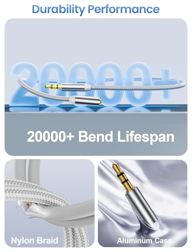 3.5mm Headphone Extension Cable 30FT, Male to Female TRS Stereo Cord - size: 30FT