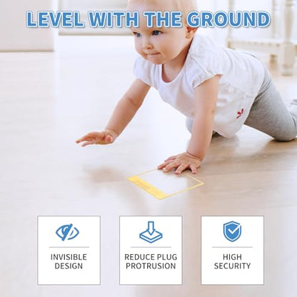 Recessed Flat Hidden Socket Kit,Recessed Floor Outlet with - color: Gold, size: TR+USB