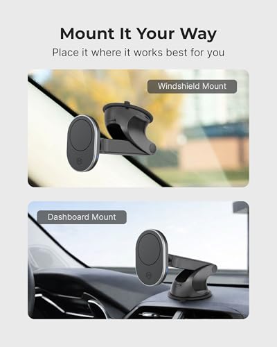 MagSafe 15W Fast Wireless Car Charger Suction Cup Phone Mount - style: Magsafe Wireless Charger Suction Cup Mount (Ver 2.0)