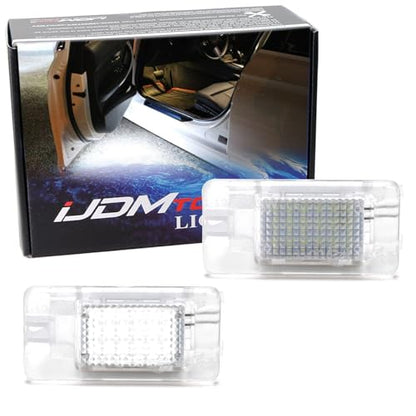 iJDMTOY Xenon White 50mm 18-SMD Full LED Side Door Courtesy Lights, Footwell Lights, Compatible With BMW F40 F44 G20 G21 G22 G23 G26 G80 G82 G83 1 2 3 4 Series Z4, etc