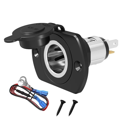 DaierTek 12V Cigarette Lighter Socket 12 Volt Power Outlet Replacement Plug Socket for Car, Automotive, Truck, RV, Boat, Motorcycle - color: DR-Y8