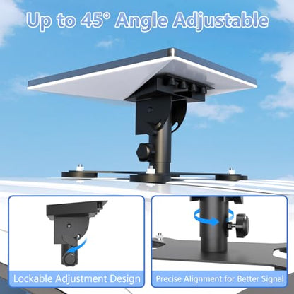 Starlink Mini Mount, 200lbs Magnetic Base, 45° Adjustable Bracket
