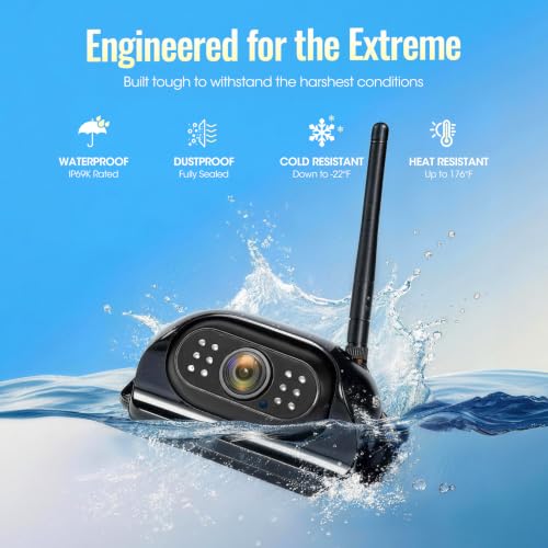 1080P 7" Wireless Backup Camera System for Furrion Pre-Wired RV Truck, DVR Split Screen Monitor & Magnetic IR Night Vision Rear View Camera, IP69 Waterproof for Trailer, Camper, A11 - size: 7" 1-CAM