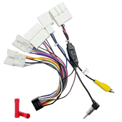 Aftermarket Radio Wiring Adapter Compatible with Toyota 2013-2019/Lexus 2014-2016,16Pin Android Car Stereo Harness with Antenna Adapter 24Pin RCA Connector 28Pin SWC, Fits for Camry Corolla RAV4 IS350 - style: with 28Pin swc, antenna