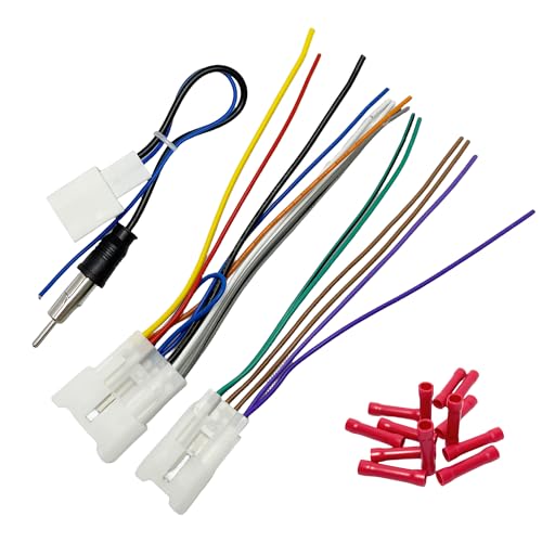 10Pin&6Pin Radio Wiring Harness with Antenna Kit Compatible with Toyota Camry Corolla RAV4 4Runner Highlander Prius Aftermarket Radio Stereo Wire Harness Adapter Car Stereo Power Speaker Wire Harness - style: 10+6Pin Harness+Antenna