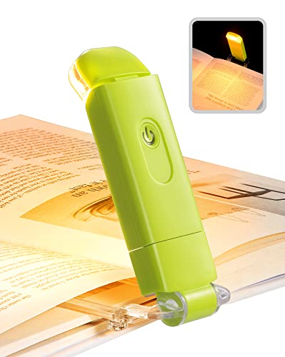 DEWENWILS LED Clip on Book Light for Reading, USB Rechargeable (Green) - color: Green