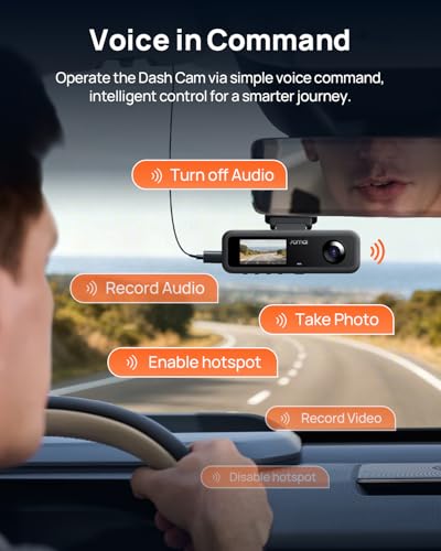 70mai 4K Dash Cam Front and Interior, 4K HDR Dash Camera with F1.55 Aperture, Wi-Fi 6, 24H Parking Surveillance, GPS, Loop Recording, 64GB Card Included, UHD Dashcam for Cars/Taxi/Uber/Lyft - size: T800E-64GB