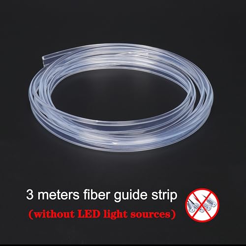 Fiber Optic Waterproof Car Side Glow LED Illumination Optic Fiber Band Car Interior Atmosphere Neon Cold Lights 3 Meters (9.84ft) - size: 3 Meters (9.84ft)
