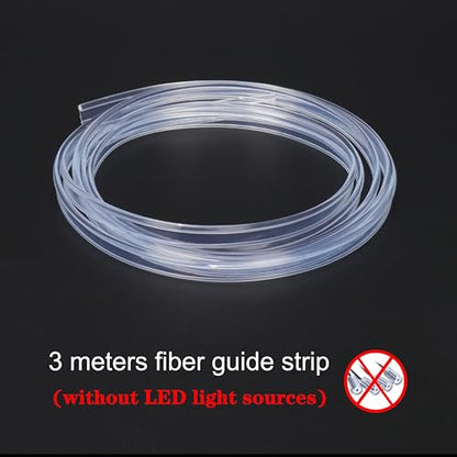 Fiber Optic Waterproof Car Side Glow LED Illumination Optic Fiber Band Car Interior Atmosphere Neon Cold Lights 3 Meters (9.84ft) - size: 3 Meters (9.84ft)