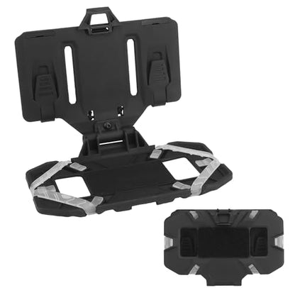 Zhongren Tactical Plate Carrier Vest Attachments Universal Phone Chest Mount for Screen Size 4.7"-6.7" Molle Foldable Navigation Phone Holder Board - color: Black