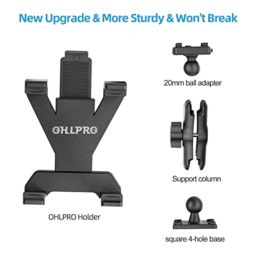 OHLPRO Tablet Holder for Truck, Heavy Duty Drill Base Tablet Car Mount for iPad, mini, Samsung Galaxy (7" - 11") for Dashboard, Desks, Tabletop, ipad Mount Great for Wall, Commercial Vehicles - size: 7-11'' - 1 Arm Mount