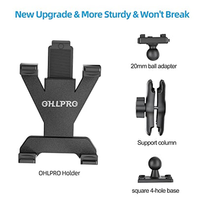 OHLPRO Tablet Holder for Truck, Heavy Duty Drill Base Tablet Car Mount for iPad, mini, Samsung Galaxy (7" - 11") for Dashboard, Desks, Tabletop, ipad Mount Great for Wall, Commercial Vehicles - size: 7-11'' - 1 Arm Mount
