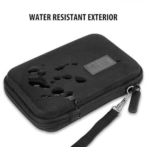 USA Gear Ghost Hunting Equipment Case Fits Spiritbox EMF Meter, Sam and Colby XPLR Spirit Box, & More - Paranormal Equipment Case with Elastic Strap, Scratch Resistant Interior, Case Only (Black) - color: Black