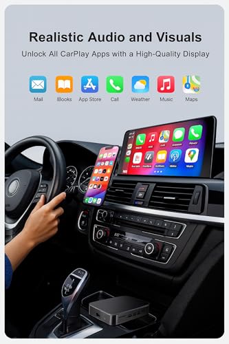 Wireless CarPlay & Android Auto AI Box, 4K HDMI for Wired CarPlay Cars