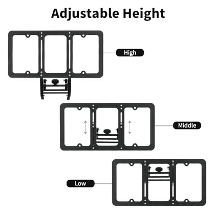 Tesla Model 3 Highland Front License Plate Holder, Height-Adjustable & No Drill License Plate Mouting Kit with Anti-Theft Features (FIt Model 3 2024-2025, No Front Bumper Camera) - size: 2024+ Model 3 Highland (No Front Camera)