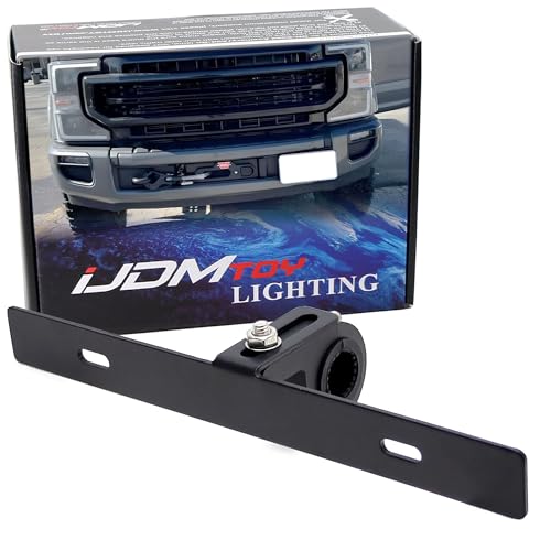 iJDMTOY Tow Hook Ring License Plate Bracket for Ford F-250/F-350/F-450