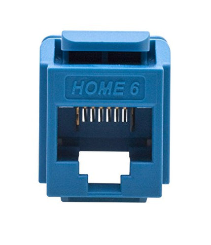 Leviton Home 6 Snap-In Connector, T568A/B Wiring, 61HOM-RL6, Blue - color: Blue