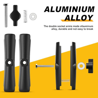Metal Double Socket Arm Compatible RAM Mount Arm, 1" Double Ball Adapter, 360° Rotation, Extension Rod for Phone Holder, for Bike, Motorcycle, Truck. (Short) - size: Short