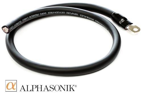 Alphasonik AAK0G Premium 0-Gauge Complete Car Amplifier Installation Kit Hyper-Flex Power, Ground, Speaker Wire RCA Cable - Exceeds AWG (American Wire Gauge) Standard Element Certified Amp Install Kit - size: 0-Gauge Amp Kit