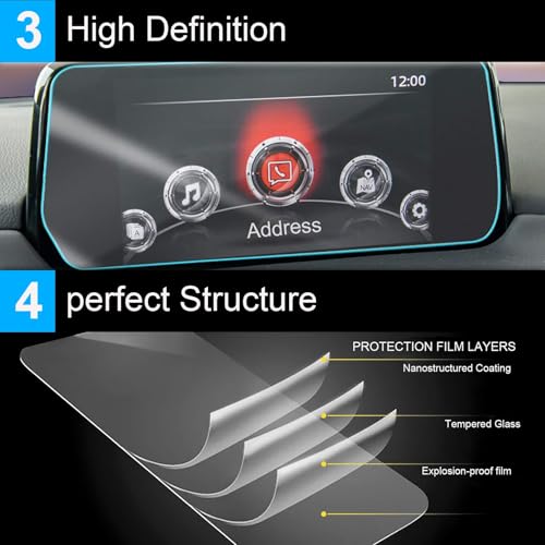 TTCR-II for 2017 2018 2019 Mazda CX-5 Navigation Screen Protector 7 Inch, - color: For 2017-2020 Mazda CX-5 with 7-Inch Touchscreem