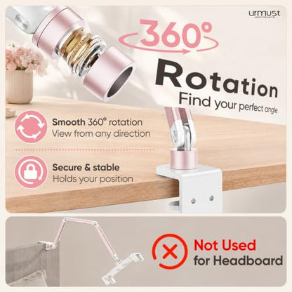Urmust Portable Monitor Stand up to 18.5", iPad Stand for Desk, Pink - size: 3 Arm Pro-Up to 18.5" Pink