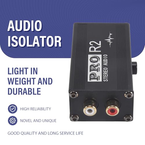 Ground Loop Audio Isolator Noise Suppressor Isolator Audio Signal Noise Reducer for PC