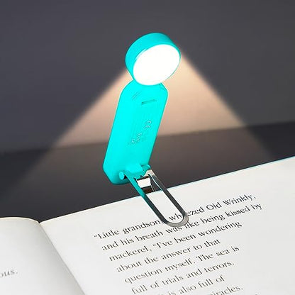 VAVOFO USB Rechargeable Book Light, Bookmark Clip on LED Reading Light - color: Blue