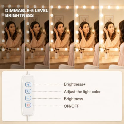 Pretmess LED Vanity Lights for Mirror, Hollywood Style, 14 Dimmable Bulbs - size: 14 Bulbs