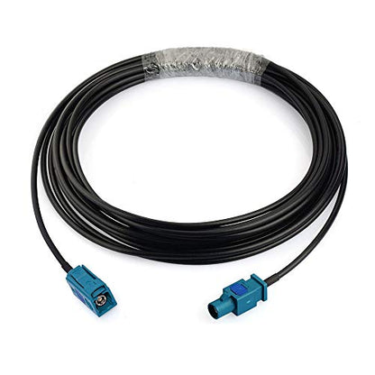 Bingfu Fakra Z Female to Male Vehicle Antenna Extension Cable 5m 16.5 feet for Car Stereo Android Head Unit GPS Navigation FM AM Radio Sirius XM Satellite Radio 4G LTE TEL Telematics Bluetooth Module - size: 16.5ft / 5m