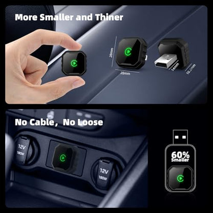 Wireless CarPlay Adapter for iPhone, Mini USB Design for Cars with Wired CarPlay, Fast Connection,5.8GHz WiFi,No Delay, Compatible with iOS 10+ & iPhone 6+