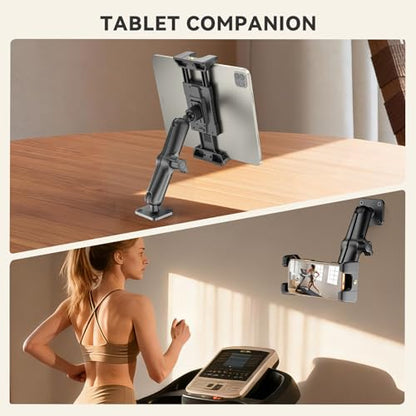 OHLPRO 6" Aluminum Arm Tablet Mount for Truck - Heavy Duty Drill Base Car Tablet Holder Compatible with iPad Samsung Tab 5"-13" Tablets and Phones, for Dashboard/Wall/Business/Desktop, etc. - size: 6" Aluminum Arm
