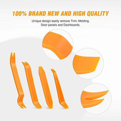 GOOACC Car Clip Panel Audio Video Dashboard Dismantle Kits Installer Removal Tool-4PCS - color: 4PCS Trim Removal Tool Yellow