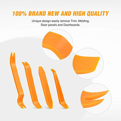 GOOACC Car Clip Panel Audio Video Dashboard Dismantle Kits Installer Removal Tool-4PCS - color: 4PCS Trim Removal Tool Yellow