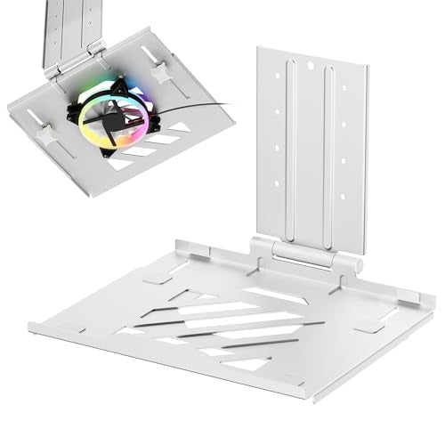 AVLT Adjustable Laptop Tray with Support Fans White (Fan Not Included) - color: White
