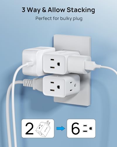 TROND Small 2 Prong to 3 Prong Outlet Adapter for Old House, 2 Pack, White - color: White, size: 2 Prong, 2 Pack