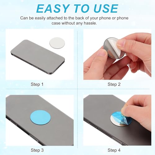 PATIKIL 20mm Metal Plate for Phone Magnet, 36pcs Round Adhesive Metal Plate Replacement Stickers for Magnetic Car Mount Holder Phone Case Wall, Silver Tone - size: 20mm