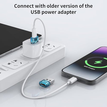 10 Packs USB Male to USB-C Adapter ,A to C Super Fast Charging Transfer and OTG Function, A to USB-C Adapter Compatible with iPhone15/16/17 Plus Pro Max/iPad Pro Air 4 Mini 6 Almost USB Devices - color: Blue, size: 10PCS