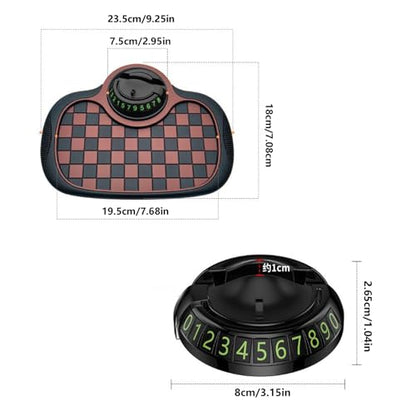 Anti Slip Car Mat Phone Holder,Anti Slip Phone Mat for Car,360° Rotatable - color: Black and Gray