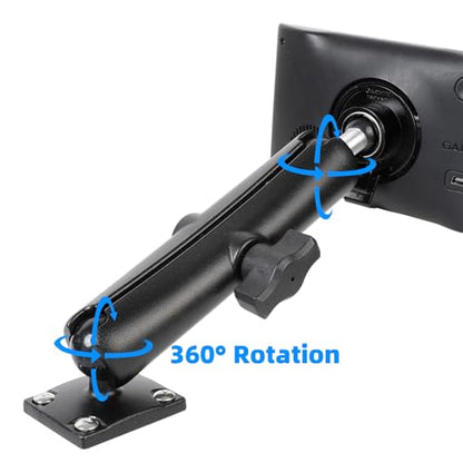 Aluminum GPS Bracket Mount with AMPS Drill Base - 17mm Ball Head & Replacement for Garmin Nuvi 42LM 44 52LM 54 55LMT 56 58 2407 2408 2447 2448 2467 2497 2507 2508 2547 2548 - style: 8.2" Length