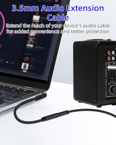 3.5mm Flat Extension Audio Cable,90 Degree 3.5mm Male to Female Flat Headphone Jacks Audio Cable for Car Audio Systems,Home Speakers,Phones,2Pack(0.15M/0.49FT) - style: 90 degree male to female