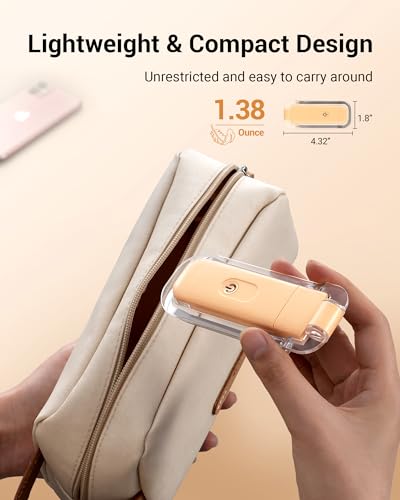 DEWENWILS LED USB Rechargeable Book Light, Clip on Reading Light Peach Fuzz - color: Peach Fuzz