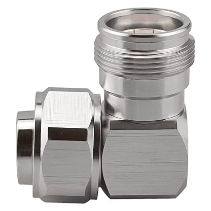 onelinkmore 4.3-10 Male to Female Right Angle Adapter Low PIM DC-6GHz - size: 4.3/10 Mini DIN Male to Female Right Angle