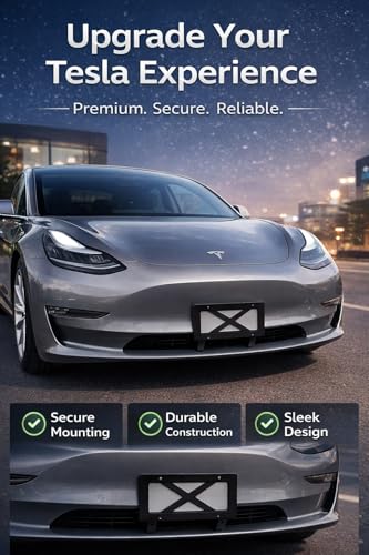 No Drill Front License Plate Mount for Tesla Model 3 2018-2022, Premium Front License Plate Holder Bracket, Camera-Safe License Plate Frame, Secure & Scratch-Free Install【for 2017-2022 Tesla Model 3】 - size: 2017-2022 Model 3