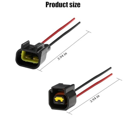 2 Pin Car Waterproof Connector, Vehicle Male and Female Electrical Way Wire Connector, Automotive Wire Connection Harness Pigtail Accessories, Universal for Truck RV SUV - size: 2 Pin